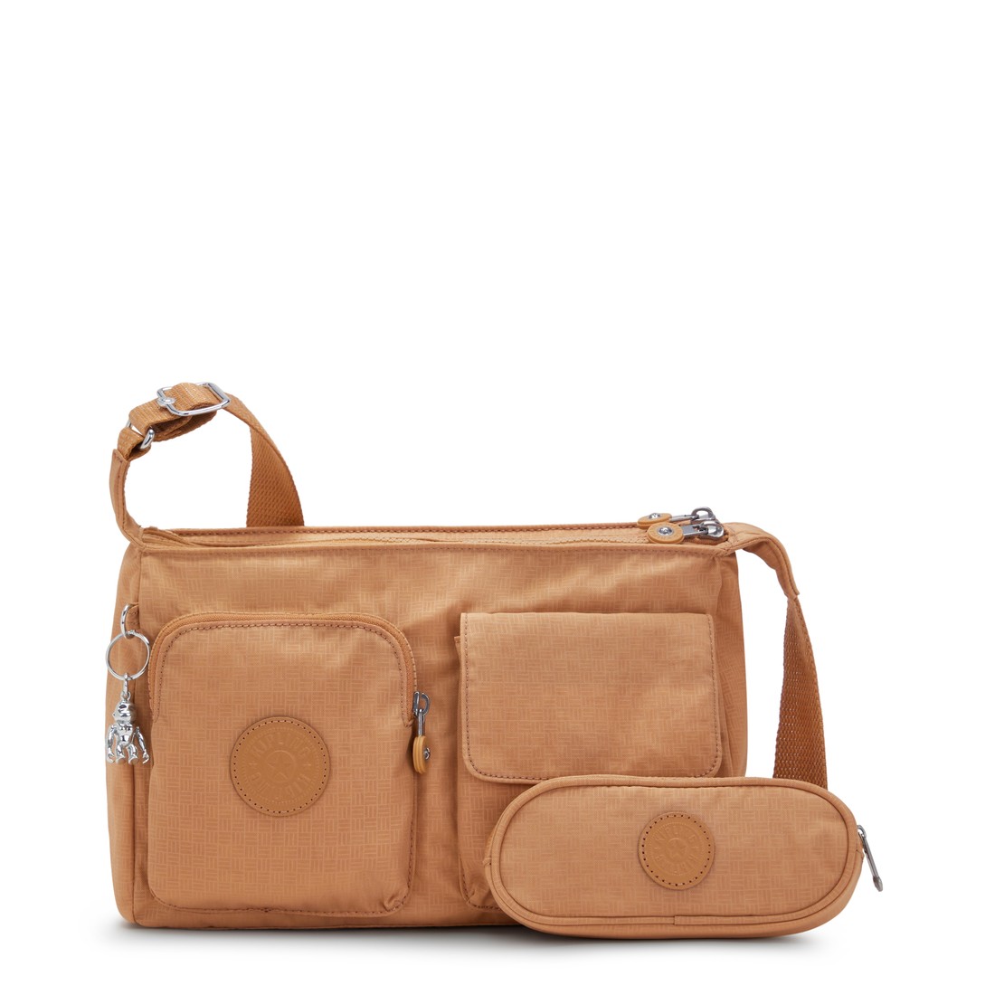 キプリング　kipling　キャリーバッグ　ブラウン　茶色　チャーム　2輪 キプリング kipling キャリーバッグ ブラウン 茶色 チャーム 2輪